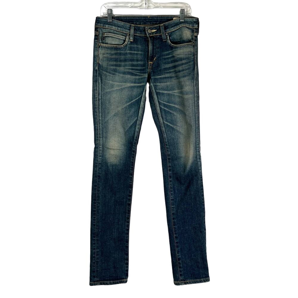 Edwin Jeans Straight Mid Rise Blue Denim